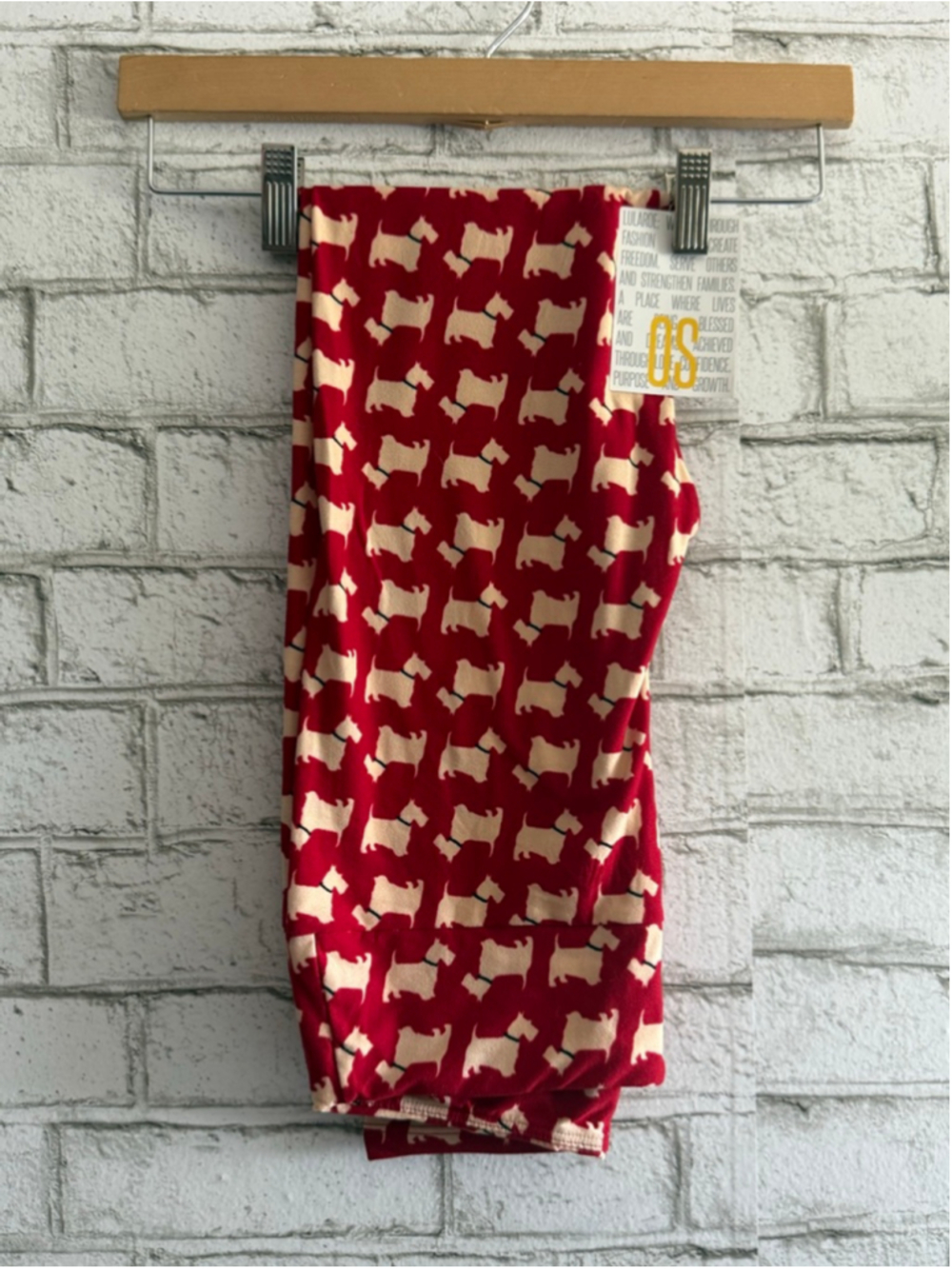 NEW!!! Scottish Terrier Dogs OS leggings LuLaRoe rare red. Dogs